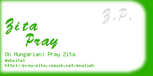 zita pray business card